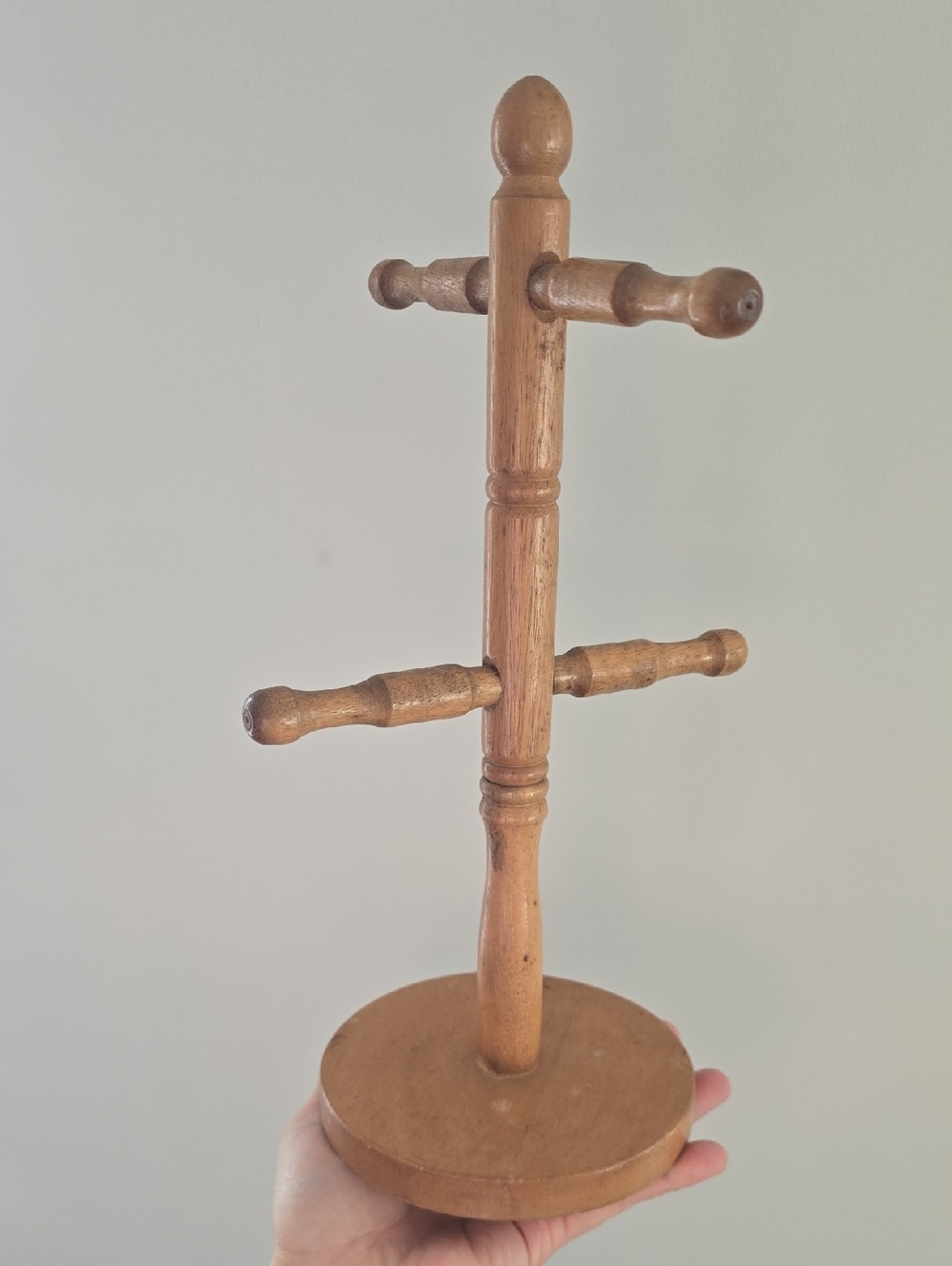 Vintage Wood Mug Tree